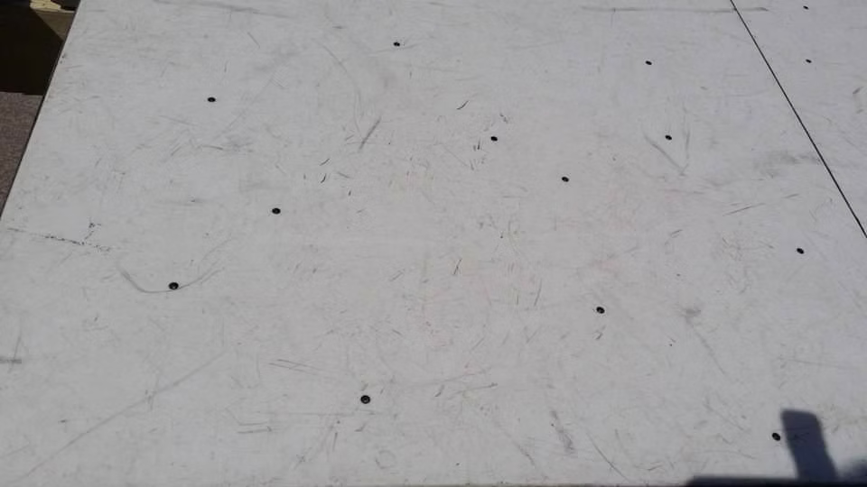White dance floor before refurbishment