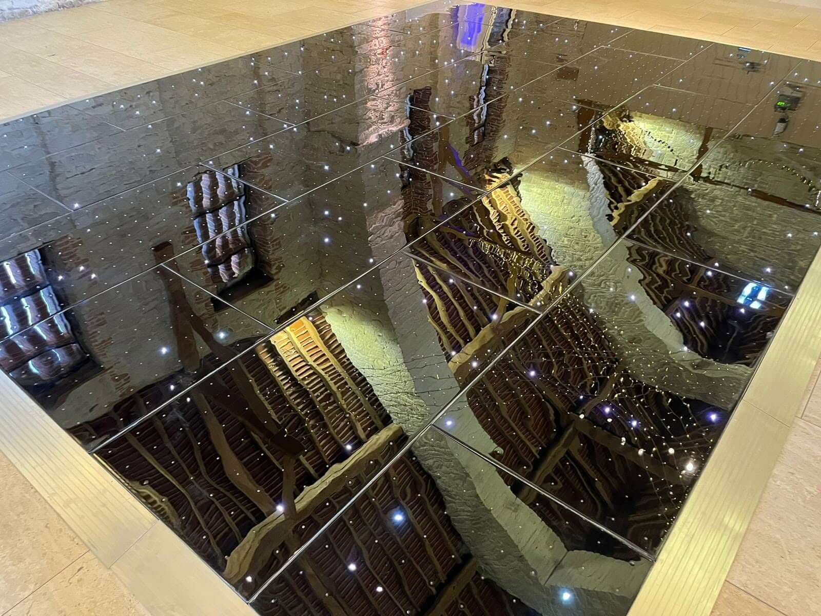 Refurbished black Starlit dance floor